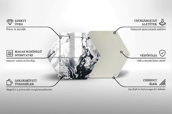 Kuchynská doska zo skla Atramentová abstrakcia