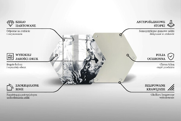 Kuchynská doska zo skla Atramentová abstrakcia