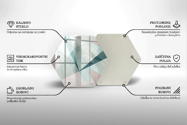 Kuchynská doska zo skla Ostrá abstrakcia