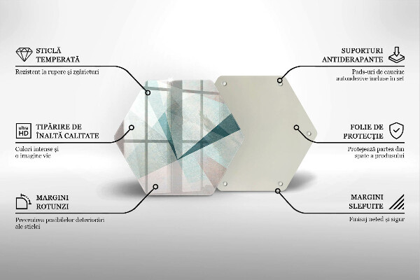 Kuchynská doska zo skla Ostrá abstrakcia