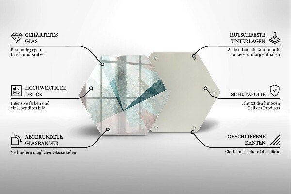 Kuchynská doska zo skla Ostrá abstrakcia