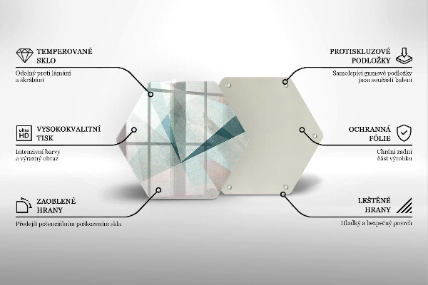 Kuchynská doska zo skla Ostrá abstrakcia