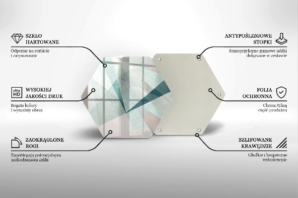 Kuchynská doska zo skla Ostrá abstrakcia