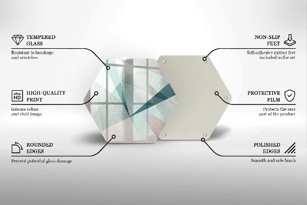 Kuchynská doska zo skla Ostrá abstrakcia