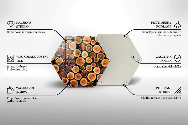 Kuchynská doska zo skla Drevené pne stromov