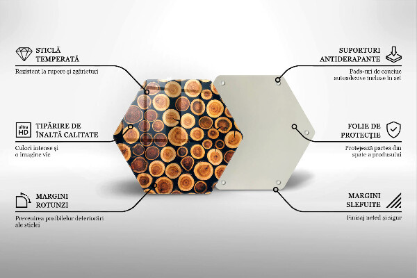 Kuchynská doska zo skla Drevené pne stromov