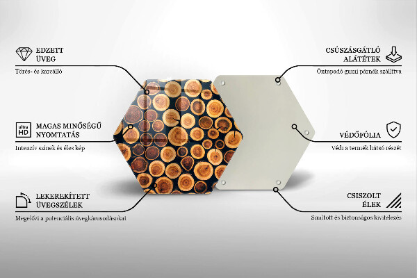 Kuchynská doska zo skla Drevené pne stromov