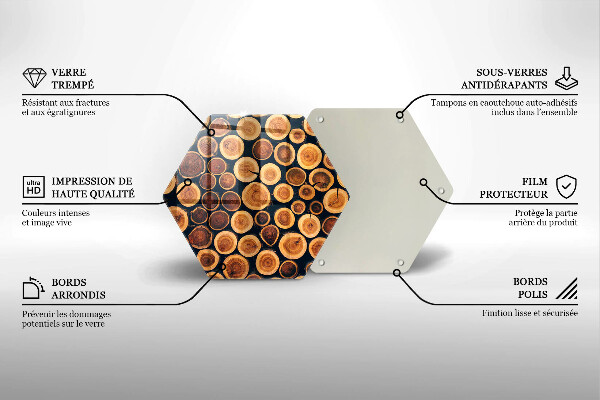 Kuchynská doska zo skla Drevené pne stromov