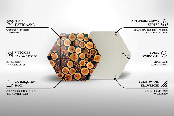 Kuchynská doska zo skla Drevené pne stromov
