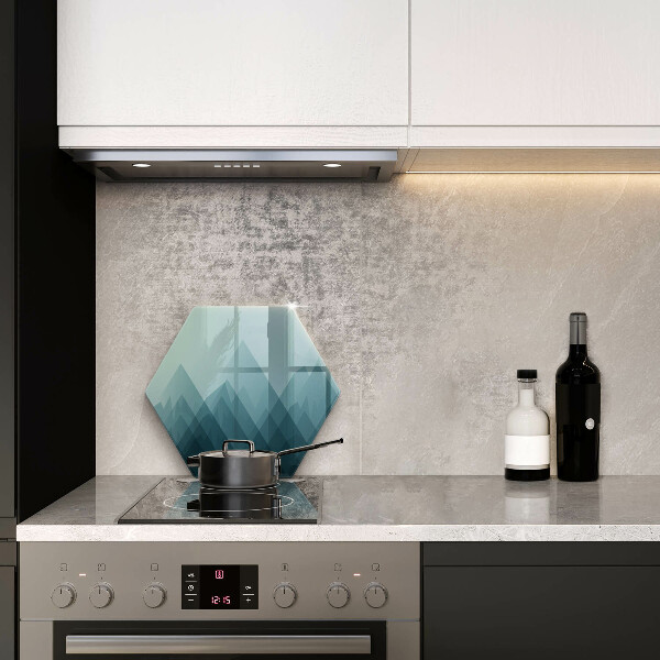 Kuchynská doska veľká zo skla Abstraktné hory