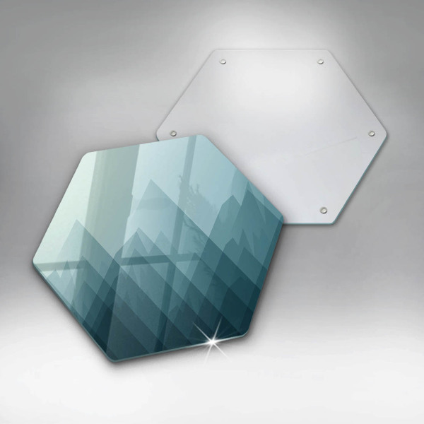 Kuchynská doska veľká zo skla Abstraktné hory