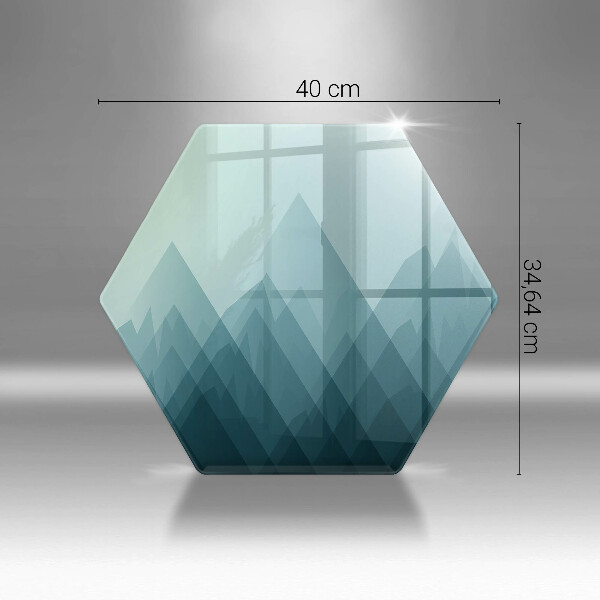 Kuchynská doska veľká zo skla Abstraktné hory