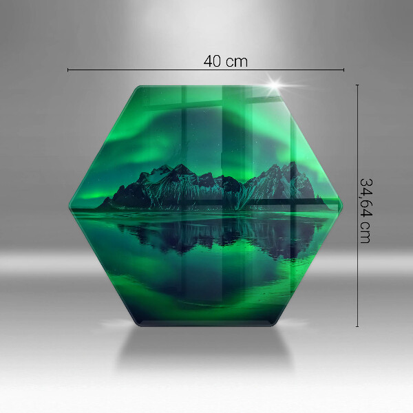 Kuchynská doska veľká zo skla Krajina severných svetiel