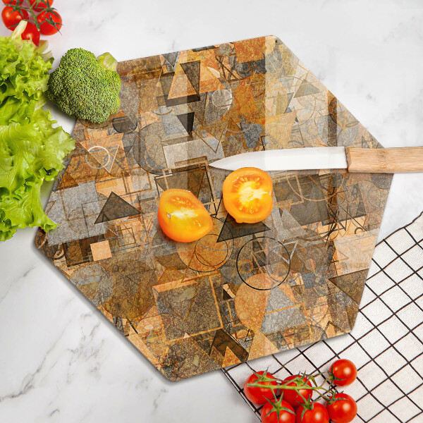 Kuchynská doska veľká zo skla Bezšvový vzor geometrických útvarov