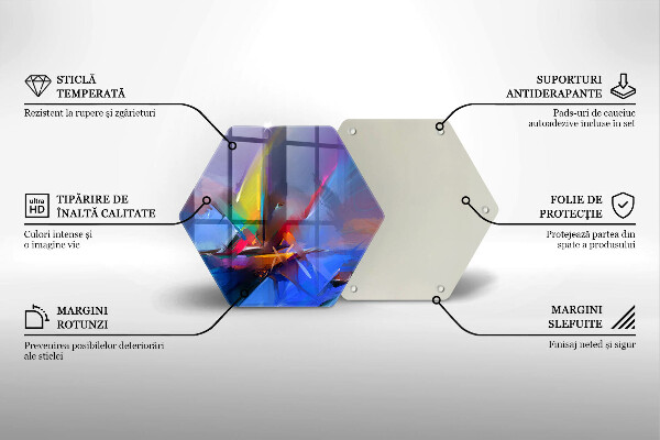 Kuchynská doska veľká zo skla Maľovaná abstrakcia