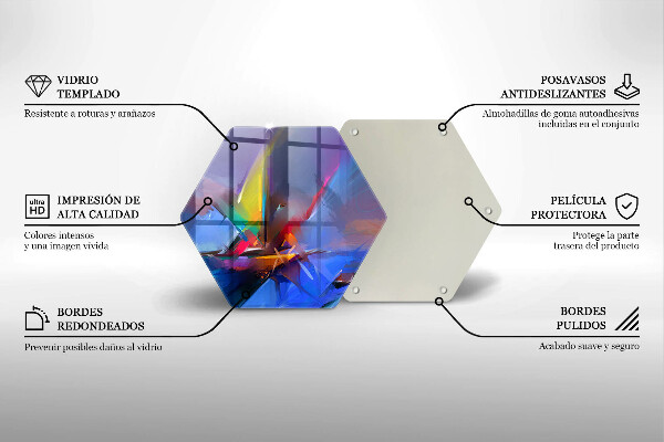 Kuchynská doska veľká zo skla Maľovaná abstrakcia