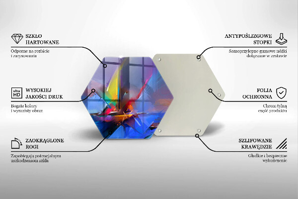 Kuchynská doska veľká zo skla Maľovaná abstrakcia