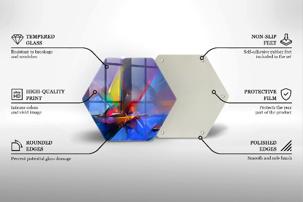 Kuchynská doska veľká zo skla Maľovaná abstrakcia