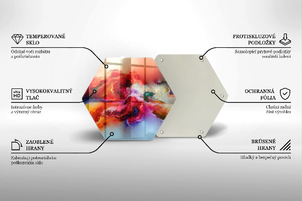 Kuchynská doska veľká zo skla Dymová abstrakcia