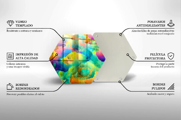 Kuchynská doska veľká zo skla Farebná abstrakcia