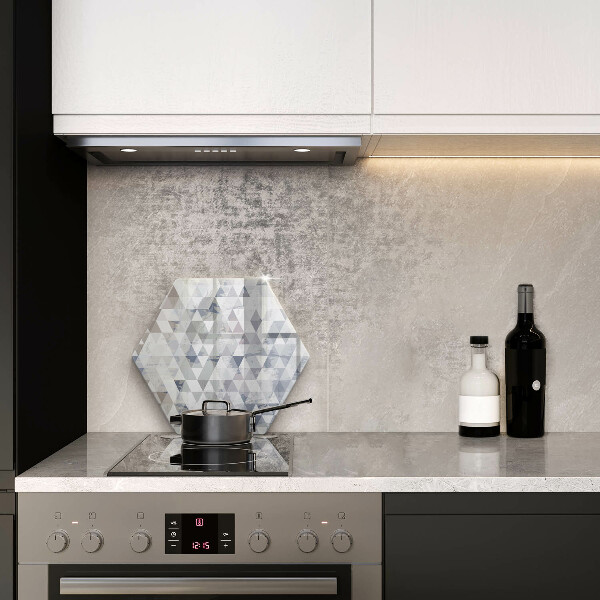 Kuchynská doska veľká zo skla Vzor trojuholníkov