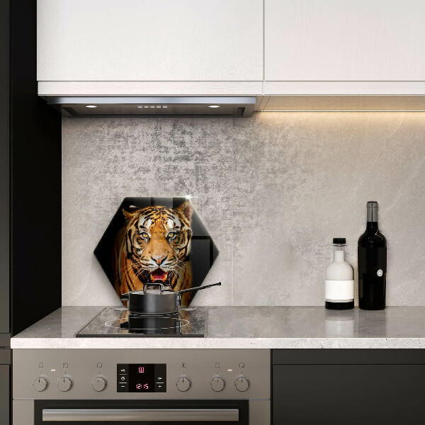 Kuchynská doska veľká zo skla Divoké zviera tiger