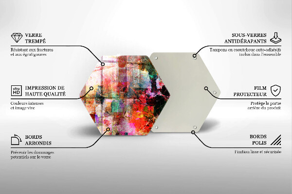 Kuchynská doska veľká zo skla Maľovanie abstrakcie