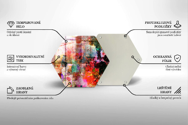 Kuchynská doska veľká zo skla Maľovanie abstrakcie