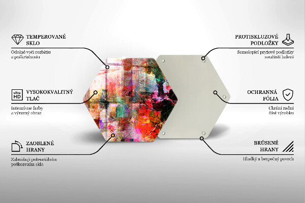 Kuchynská doska veľká zo skla Maľovanie abstrakcie