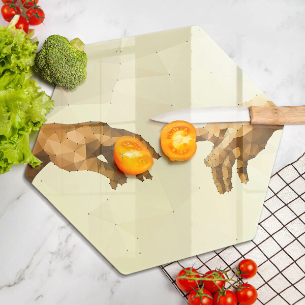 Kuchynská doska veľká zo skla Stvorenie Adamových rúk