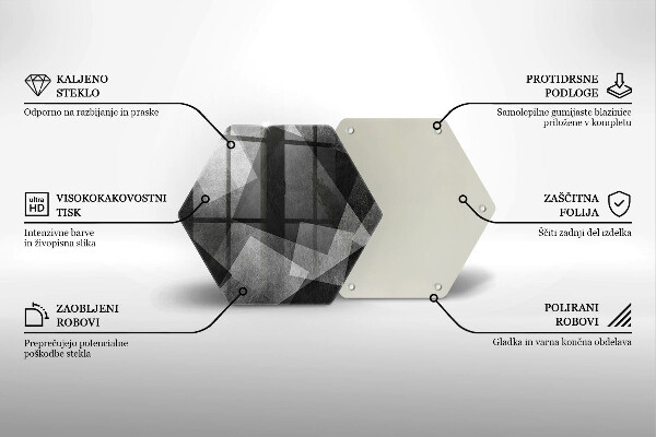 Kuchynská doska zo skla Geometrická abstrakcia