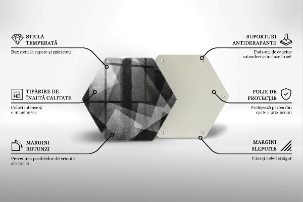 Kuchynská doska zo skla Geometrická abstrakcia