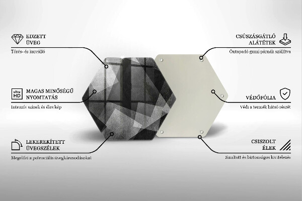 Kuchynská doska zo skla Geometrická abstrakcia