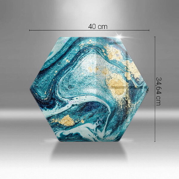 Kuchynská doska zo skla Modré zlato abstrakcia