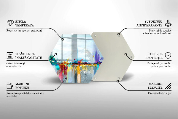 Kuchynská doska zo skla Maľovaná abstrakcia