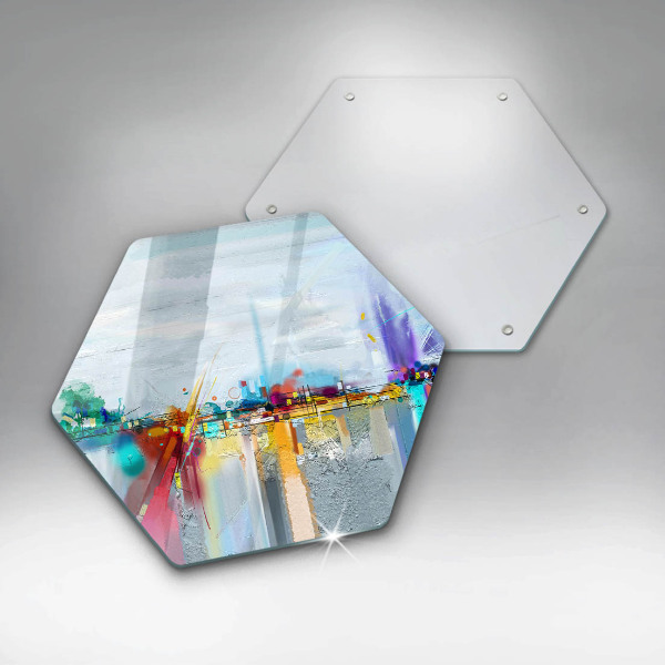 Kuchynská doska zo skla Maľovaná abstrakcia