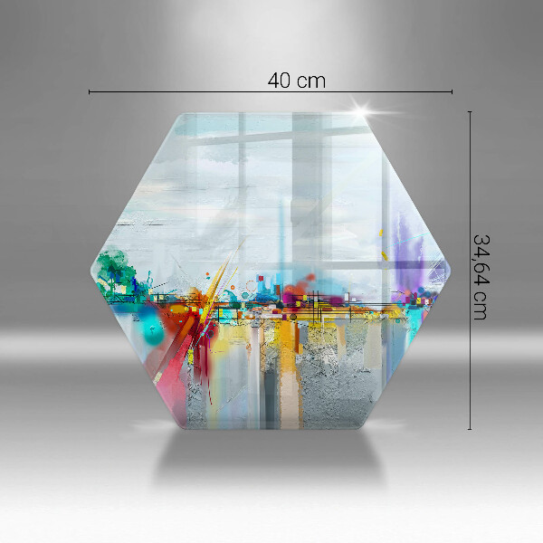 Kuchynská doska zo skla Maľovaná abstrakcia