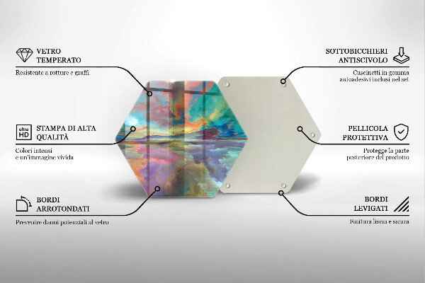 Kuchynská doska zo skla Farebná obloha