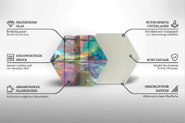 Kuchynská doska zo skla Farebná obloha