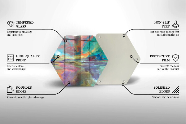 Kuchynská doska zo skla Farebná obloha