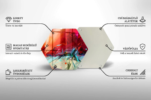 Kuchynská doska zo skla Maľovaná abstrakcia