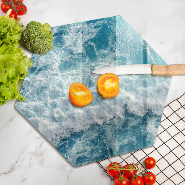 Kuchynská doska zo skla Vlny morskej vody