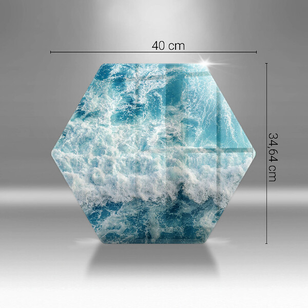 Kuchynská doska zo skla Vlny morskej vody