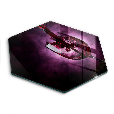 Kuchynská doska veľká zo skla Pohár vína