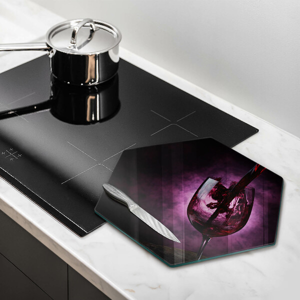 Kuchynská doska veľká zo skla Pohár vína