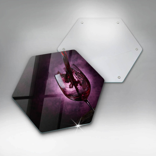 Kuchynská doska veľká zo skla Pohár vína