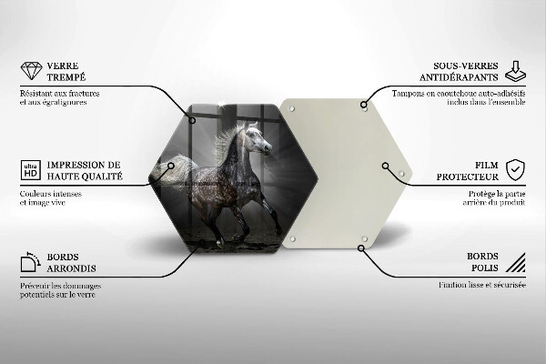 Kuchynská doska zo skla Kôň cválajúci