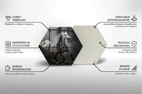 Kuchynská doska zo skla Kôň cválajúci