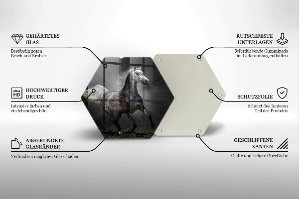 Kuchynská doska zo skla Kôň cválajúci