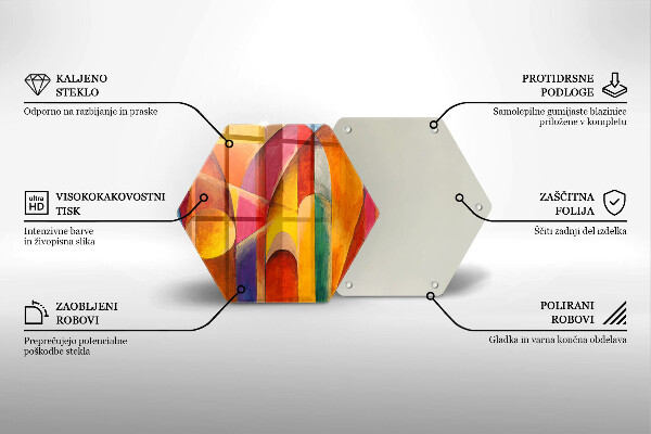 Kuchynská doska zo skla Farebná abstrakcia